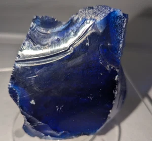 Glass Rock Slag Beautiful Clear Cobalt Blue 1 lbs paperweight interesting form - Picture 1 of 9