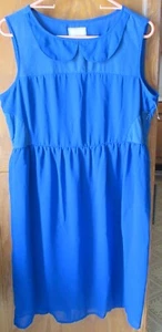 Vestido para mujer AZUL REAL FLUTTER NUEVO SIN ETIQUETAS talla 10 sin mangas hasta la rodilla - Imagen 1 de 6