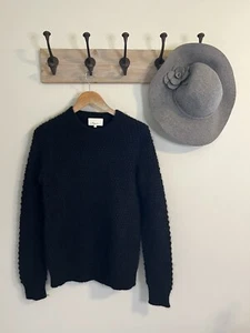 3.1 Phillip Lim Sweater Black Angora Wool Blend M Textured Knit Pullover EUC - Picture 1 of 8