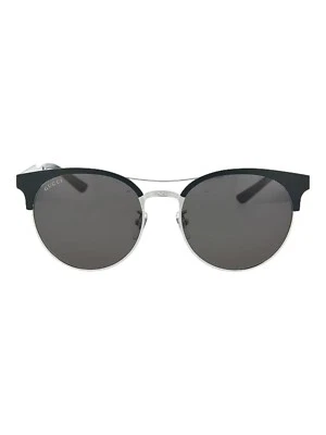 Gafas de sol Gucci ovaladas GG0075S 001 negro mate/plateado talla 56-18-145 precio de venta sugerido por el fabricante $340 Foto 1 de 4