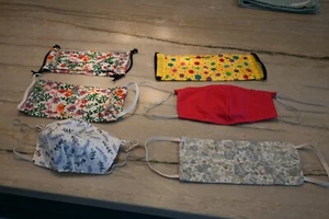 ⭐6 Reusable Fabric Face Masks Protection Cotton Washable Made in USA Adult - Picture 1 of 10