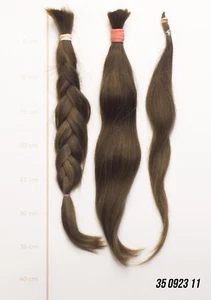 Europäisches Echthaar Schnitthaare/Rohhaare mittelblond mind.100 Gr 35-40cm - Bild 1 von 1