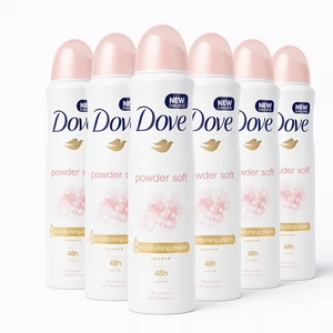 Dove 6 Pack Powder Soft Deodorant Spray–48H Protection, 150ml Each+Free Shipping - Picture 1 of 1