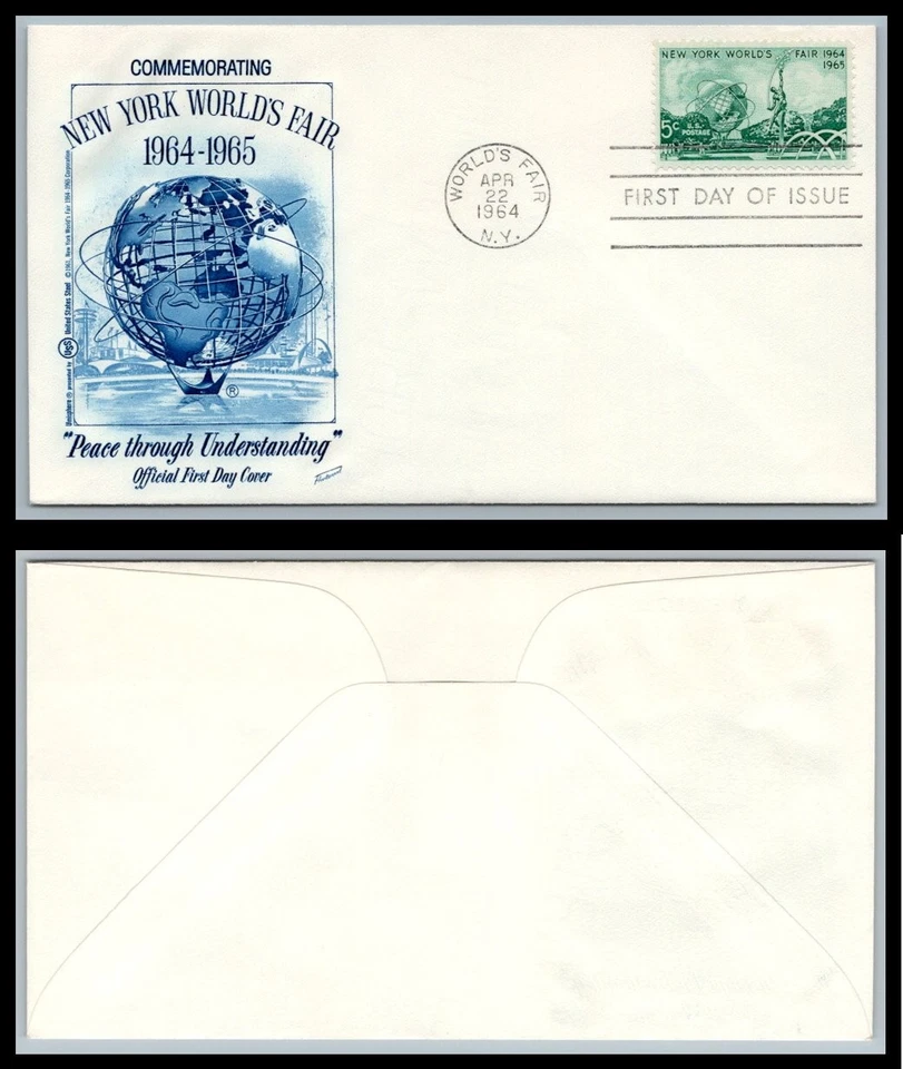 US FDC # 1244 5c NY Worlds Fair  Fleetwood   1965, 9p9315 - Image 1 of 1