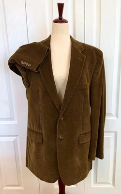 *NWOT Men's Size 48 L, Ralph Lauren Chaps Brown Corduroy Lined Sport Coat Blazer - Image 1 of 4