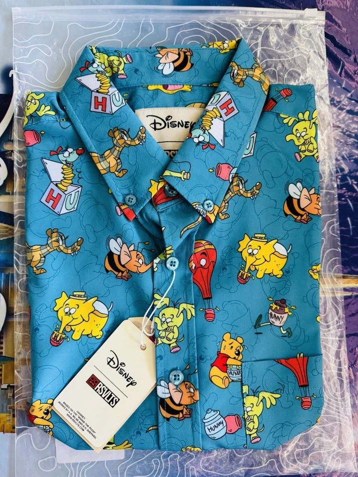 Camisa D23 Expo 2024 RSVLTS Disney Exclusiva Winnie The Pooh Heffalumps XS NUEVA CON ETIQUETAS Foto 1 de 1