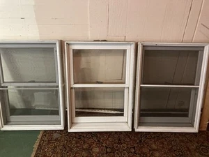 Lot Of 3 Double Hung Windows 29-1/2” X 40-1/2”  See Notes. Local Pickup Only - Picture 1 of 11