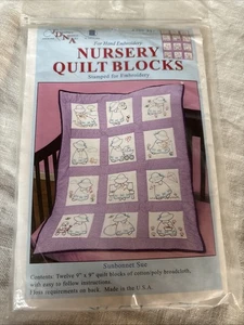 Jack Dempsey Needle Art Stamped For Embroidery Nursery Quilt Blocks 300-891 - Picture 1 of 10