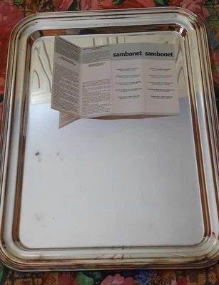 argento 800 vassoio 50 X 39 cm.  - Immagine 1 di 3