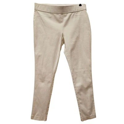 Lauren Ralph Lauren Womens Ankle Pants Size 10 Pull On White Stretch - Image 1 of 4