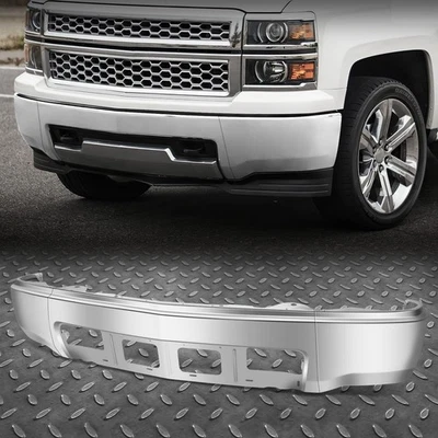 Barra frontal de parachoques de acero para Silverado 1500 14-15 sin luz antiniebla y orificio de sensor Foto 1 de 4