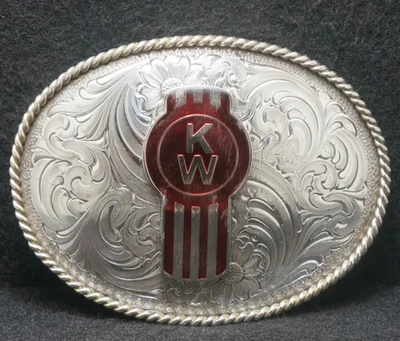 XB23155 VINTAGE 1980s ***KENWORTH*** TRUCK COMPANY ADVERTISEMENT BELT BUCKLE - Image 1 of 2