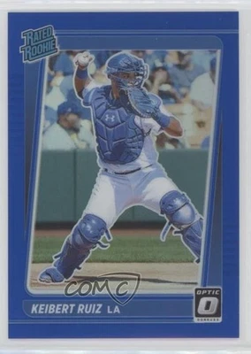 2021 Panini Donruss Optic Rated Blue Prizm /75 Keibert Ruiz #52 Rookie RC - Image 1 of 2