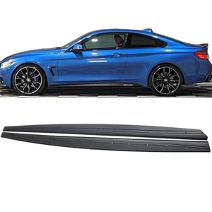 BMW SERIE 4 F32 F33 F36 M PERFORMANCE MINIGONNE LATERALI PROLUNGHE LAME NERO OPACO - Foto 1 di 8