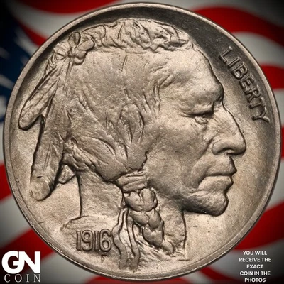 1916 P Buffalo Nickel B1939 - Image 1 of 2