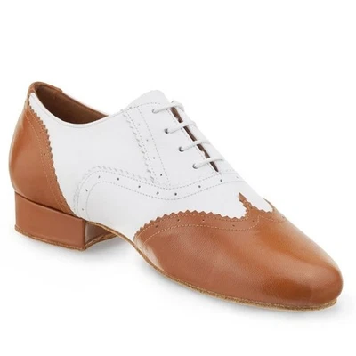 RUMMOS Tanzschuhe braun/weiss Gr. 44, 45 W Standard Latein Salsa Tango Boogie - Bild 1 von 3