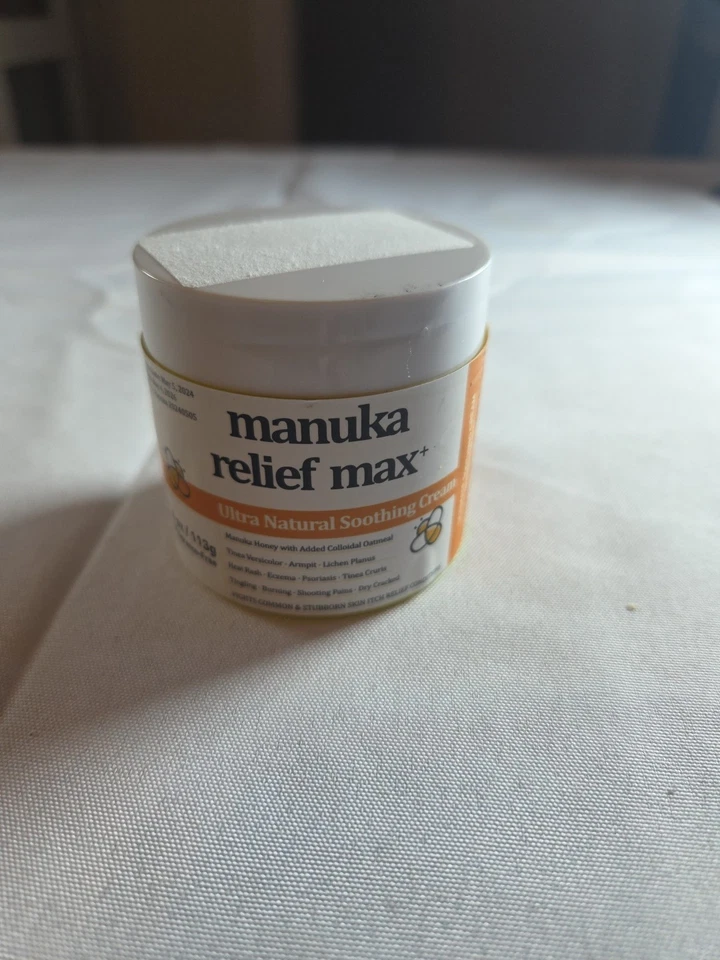 Crema calmante irritación piel picazón miel ultra natural Manuka Relief Max+ 4 oz Foto 1 de 1