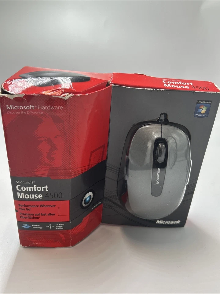 Microsoft Comfort Mouse 4500 Black/Gray (New Sealed) Rare - Image 1 of 4
