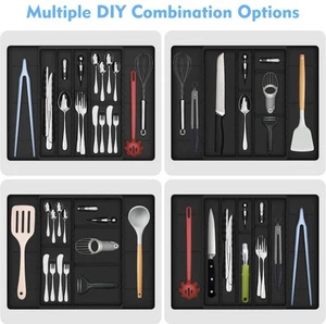 Silverware Drawer Organizer, Expandable Utensil Tray for Kitchen, BPA Free - Picture 1 of 7