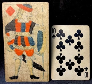 1745 Historischer Holzschnitt Johann Wolfgang Weber Deutscher Jumbo Antik Spielkarten - Bild 1 von 21