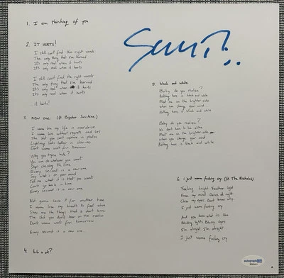 SAN HOLO SIGNED 12x12 BB U OK? - ACOA COA - Image 1 of 2