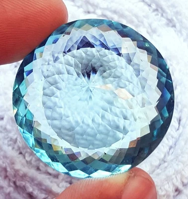 Aquamarine 89.60 Ct Excellent Round Shape Loose Gemstone Certified - Image 1 of 4