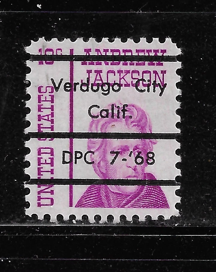 California Precancels - Verdugo City L-2 ITS Var 1 - 10c Promonent American - Image 1 of 1