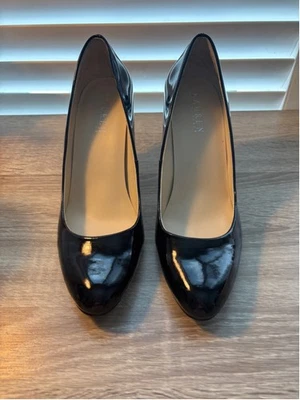 Zapatos de tacón Lauren Ralph Lauren para mujer negros charol talla 9B negros carrera elegantes Foto 1 de 4