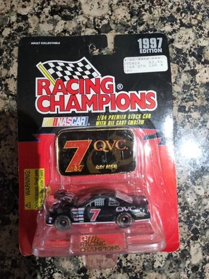 Racing Champions NASCAR 1/64 diecast #7 QVC Ford Geoff Bodine w/emblem 1997 - Image 1 of 4