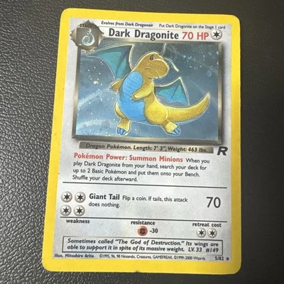 Dark Dragonite 5/82 Team Rocket (2000) Holo Rare Vintage WOTC Pokemon TCG - Image 1 of 4