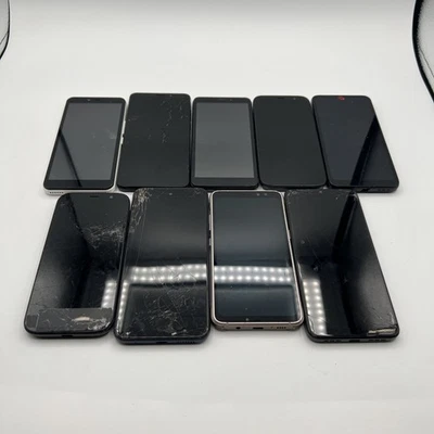 Samsung TCL Motorola BLU Vortex Assorted Android Smartphones Lot of 9 FOR PARTS - Image 1 of 4