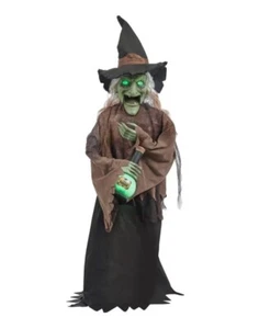 Home Depot Accents Halloween 3ft Animated Led Witch Moves Sound 2024 - Picture 1 of 2
