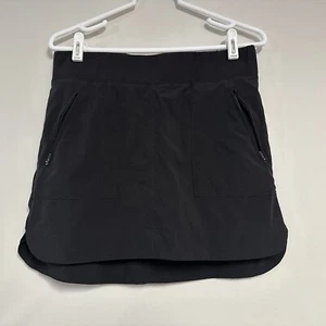 Kyodan Womens Skort Size MEDIUM Skirt Black Elastic Waist Stretch Zip Pockets - Picture 1 of 4