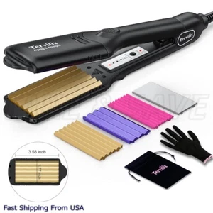 Hair Crimping Iron for Women Ceramic Waver Hair Tool 4 in 1 Adjustable Temp - Picture 1 of 9