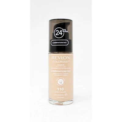 Revlon Color Stay Foundation Makeup - IVORY 110 - 24H Longwear -Combination Skin - Image 1 of 4