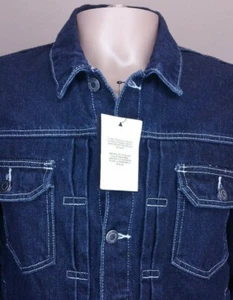 ASOS Denim Herren Trucker Freizeit Motorrad Jacke Größe Medium bestickt Neu mit Etikett - Bild 1 von 11