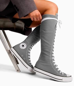 Converse CHUCK TAYLOR ALL STAR XXHi Women's Knee-High Sneaker High Top Shoe Grey - Picture 1 of 14