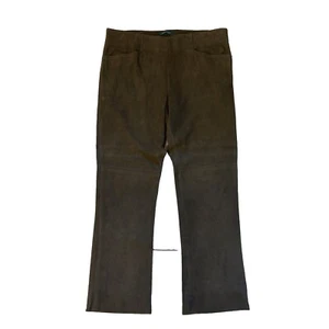 Lauren by Ralph Lauren Southwestern Pants Brown/Green Suede Leather  SZ 14 - Picture 1 of 13