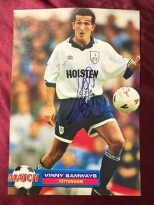 Autógrafo VINNY SAMWAYS-Tottenham Hotspur-U21 Gorras INGLANDIA-Ex-Las Palmas-firmado - Imagen 1 de 1