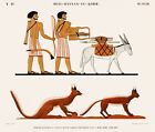 11396. Affiche décorative. Chambre art mural. Trésors du pharaon égyptien. Animaux exotiques