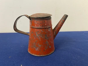 Vintage Tin Lithograph Rusted Red Pitcher 3”A1-41 - Picture 1 of 4