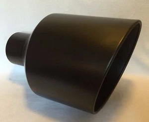 4” INLET x 12” OUTLET x 18”L FLAT BLACK DIESEL EXHAUST TIP FORD,CHEVY,DODGE - Picture 1 of 4