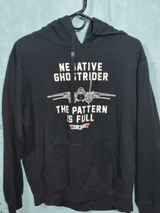 Top Gun Pullover Hoodie Sweatshirt Adult Size Medium Black Negative Ghostrider - Picture 1 of 12