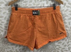 Nike Women’s Small S Orange Sportswear NSW Shorts 3 in High Rise Cotton Athletic