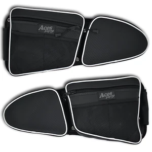Aces Racing Black RZR Front Door Bags - Picture 1 of 3