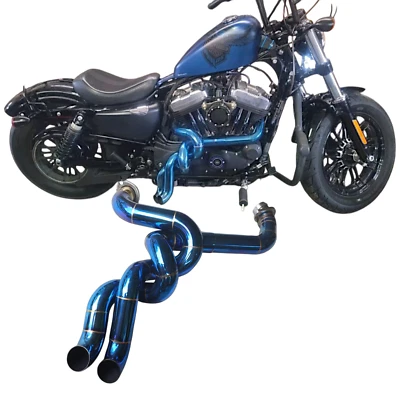 Custom Exhaust System For Harley Davidson Sportster Iron 1200 883 48 (1999-2022) - Изображение 1 из 4