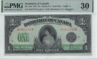 1917 Dominion of Canada DC-23d,  $1,  SN# H- 017711A  PMG VF-30