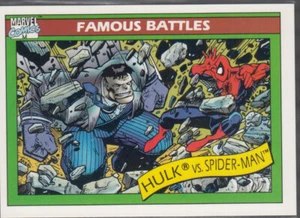 1990 Impel Marvel Universe #114 THE HULK vs SPIDER-MAN - Famous Battles Mint - Picture 1 of 2