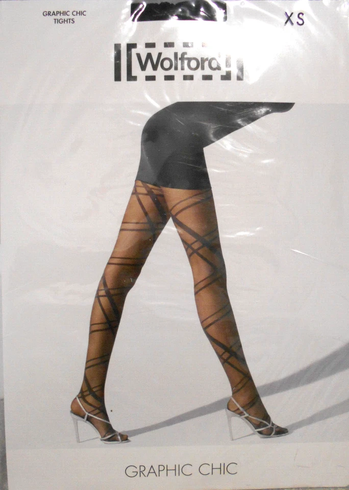 WOLFORD Graphic Chic Strumpfhose 15 Den Farbe Black Größe XS - Bild 1 von 1