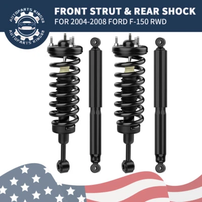4PC Front + Rear Strut Shock Absorber For 2004 2005 2006 2007 2008 Ford F150 4WD - Image 1 of 4
